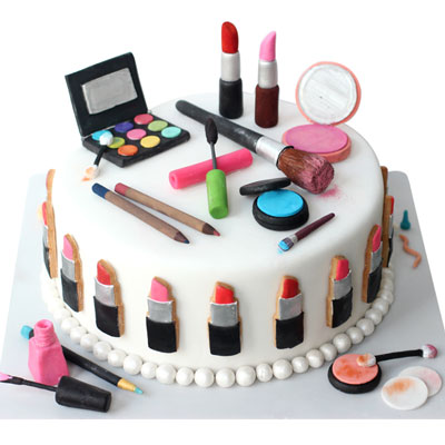 "Makeup Kit Fondant Cake - 2kgs - Click here to View more details about this Product